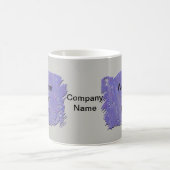 Welcome to Our Team抽象芸術Purple Gray コーヒーマグカップ (中央)