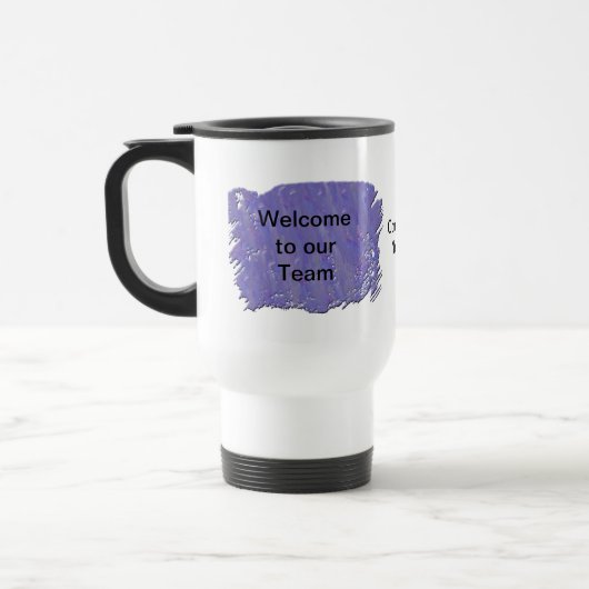 Welcome to Our Team抽象芸術Purple New Employee トラベルマグ (左)