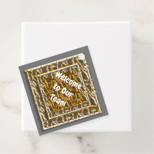 Welcome to Our Team Metallic Silver Diamond フェイバータグ (インサイチュ)