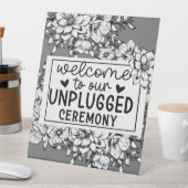 Welcome to Our Unplugged Dark 結婚フローラ 台座サイン (インサイチュ)