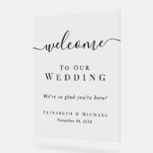 Welcome To Our Wedding アクリルサイン (傾斜)