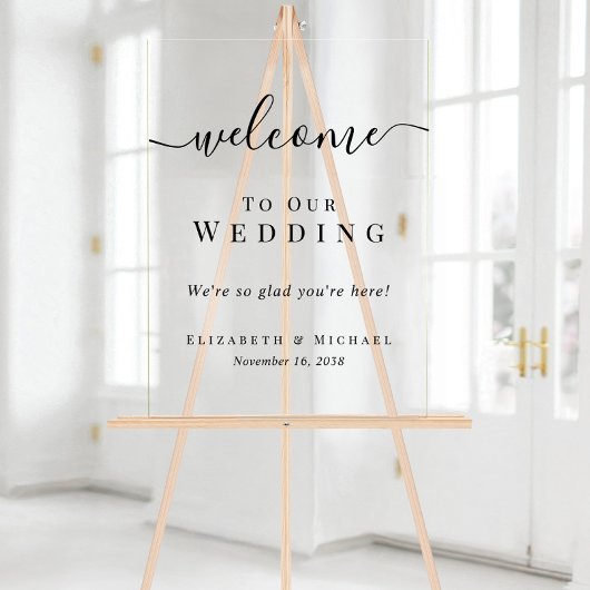 Welcome To Our Wedding アクリルサイン
