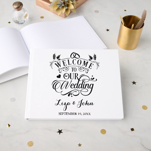 Welcome To Our Wedding ゲストブック (正面見開き)