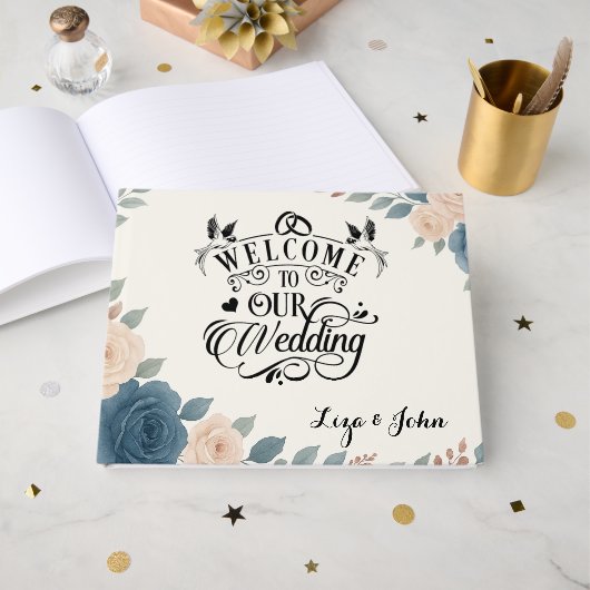 Welcome To Our Wedding ゲストブック (正面見開き)