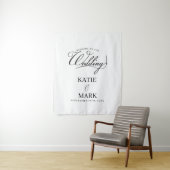 Welcome To Our Wedding Calligraphy Fabric Sign  タペストリー (インサイチュ)