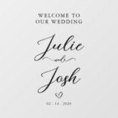 Welcome To Our Wedding Elegant ウィンドウサイン (シート)