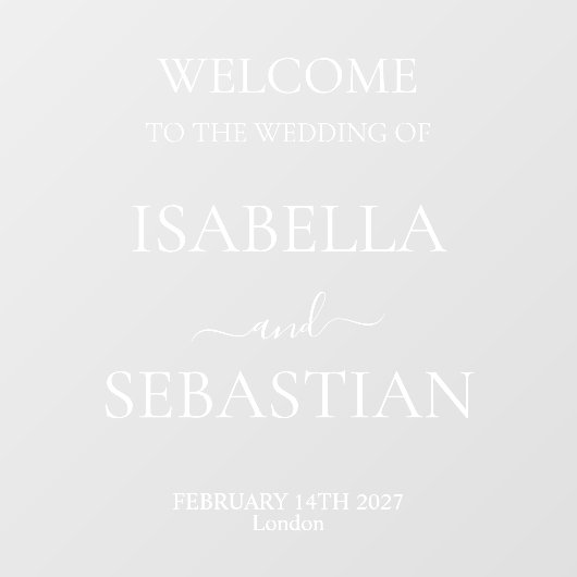 Welcome to Our Wedding Mirror Custom ウィンドウサイン (シート)