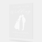 Welcome to Our Wedding Modern Script アクリルサイン (傾斜)