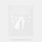 Welcome to Our Wedding Personalized アクリルサイン (正面)