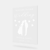 Welcome to Our Wedding Personalized アクリルサイン (傾斜)