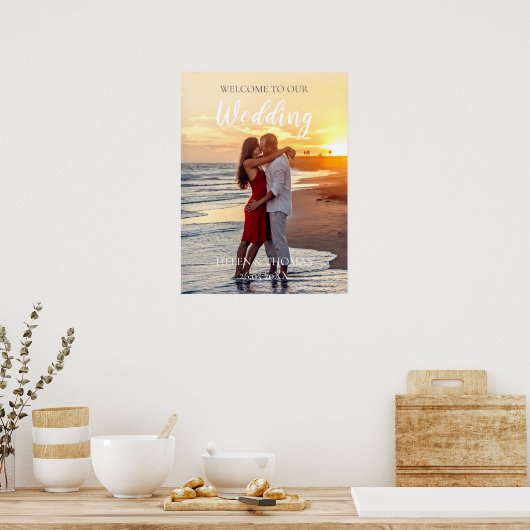 Welcome to our wedding sign poster ポスター (キッチン)