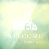 Welcome to Our Wedding White Venue Illustration ウィンドウサイン (シート3)