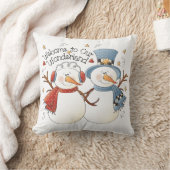 Welcome to Our Wonderland Winter雪だるま クッション (ブランケット)