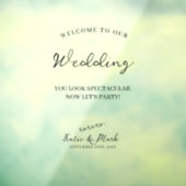 Welcome to Our's 結婚鏡署名シールデカール ウィンドウサイン (シート3)