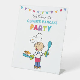 Welcome to Pancake Party – Personalized Kids 台座サイン