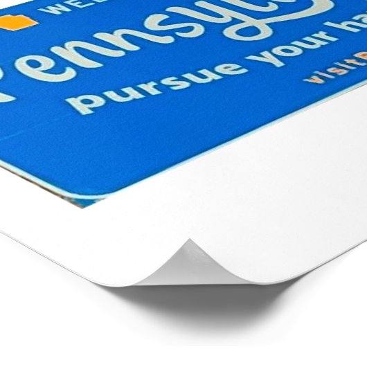 Welcome to Pennsylvania Notebook Postcard ポスター (角)