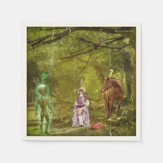 Welcome to Planet Earth スタンダードカクテルナプキン (正面)