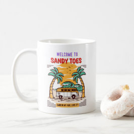 Welcome To Sandy Toes Summer Beach  コーヒーマグカップ