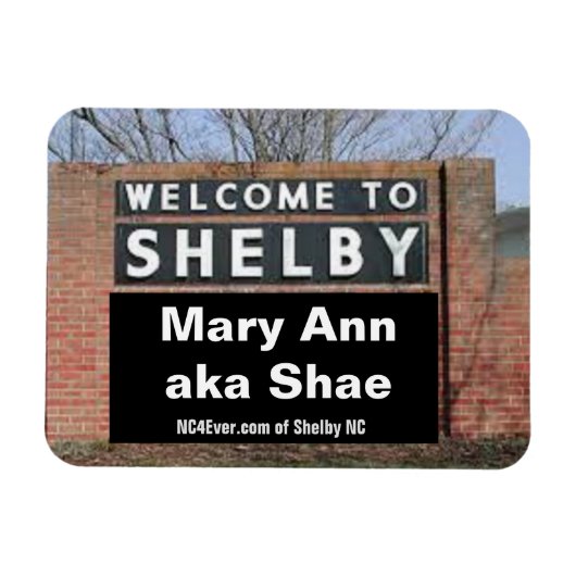 WELCOME TO SHELBY Mary Ann aka Shae Flexible マグネット (横)