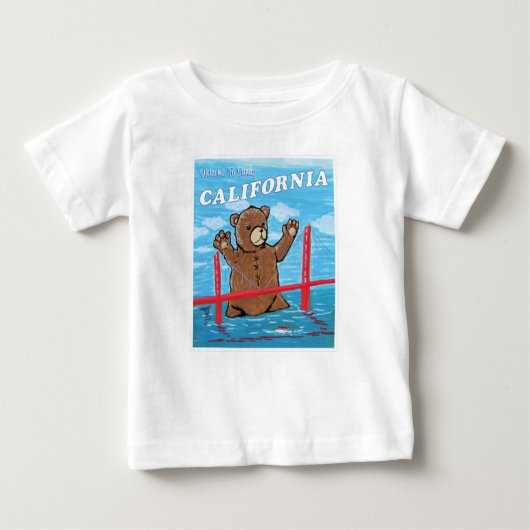 Welcome To Sunny California Giant Teddy Bear ベビーTシャツ (正面)