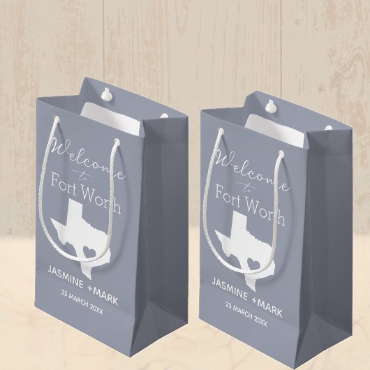Welcome to Texas Fort Worth Custom Party  Medium G スモールペーパーバッグ