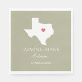 Welcome to Texas Wedding Party Custom スタンダードランチョンナプキン (正面)