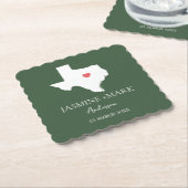 Welcome to Texas Wedding Party Custom  ペーパーコースター (アングル)