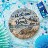 Welcome to the Beach Coastal ペーパープレート (パーティー)