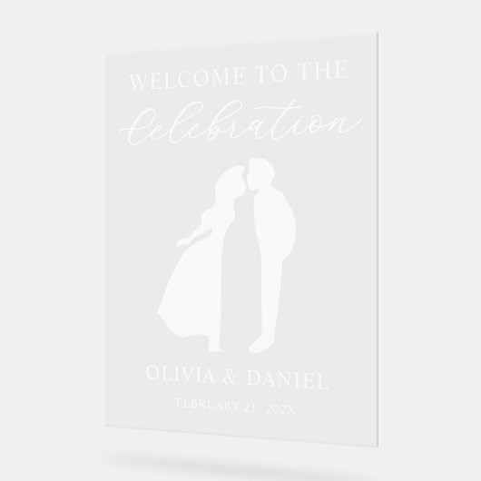 Welcome to the Celebration Custom Wedding Welcome アクリルサイン (傾斜)