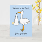 Welcome to the Family Great Grandson カード (黄色い花)