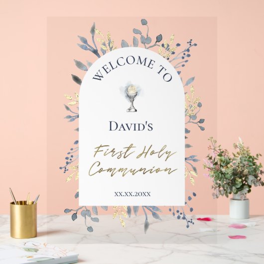 welcome to the First Communion Acrylic Sign アクリルサイン (ウェディング)
