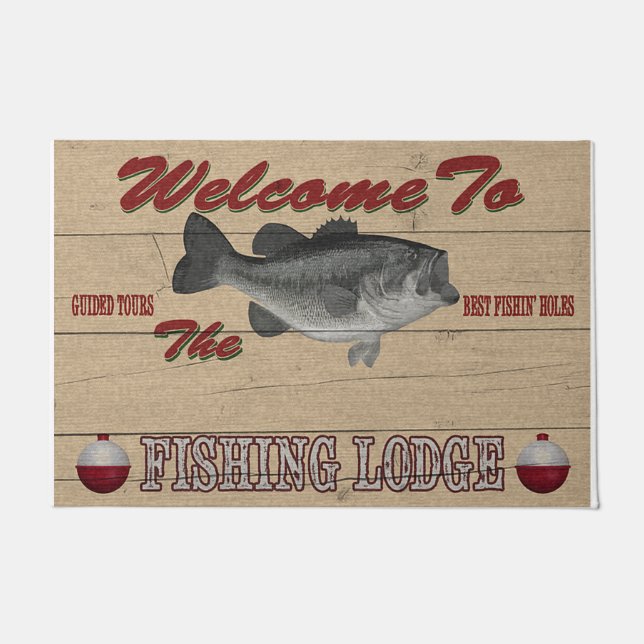 Welcome To The Fishing Lodge ドアマット (正面)
