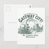 Welcome to the Gateway City St. Louis City Missour ポストカード (正面/裏面)