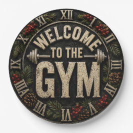 Welcome to the Gym Home Gym Fitness Motivation ペーパープレート