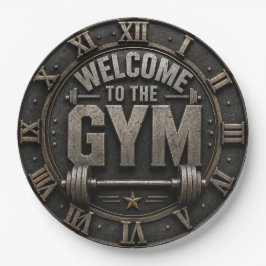 Welcome to the Gym Weightlifting Gift Gym Lovers ペーパープレート