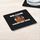 Welcome To The Haunted Side Paper Coaster スクエアペーパーコースター (アングル)