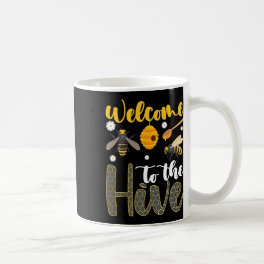 Welcome To The Hive Bee Teacher Back To School  コーヒーマグカップ (右)