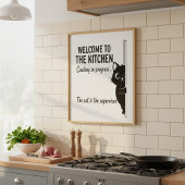 Welcome to the Kitchen Cat Supervisor Poster ポスター