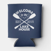 Welcome to the Lake House | Navy & White 缶クーラー (正面)