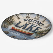 Welcome to the Lake Rustic Canoe  ペーパープレート (アングル)