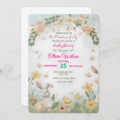 Welcome to the Meadow of Joy” – Baby Shower Invita 招待状 (正面/裏面)