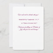 Welcome to the Meadow of Joy” – Baby Shower Invita 招待状 (裏面)