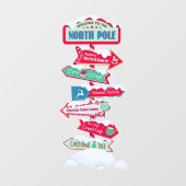 Welcome To The North Pole Post Christmas  ウィンドウサイン (シート)