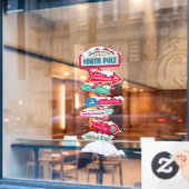 Welcome To The North Pole Post Christmas  ウィンドウサイン (カフェ窓)