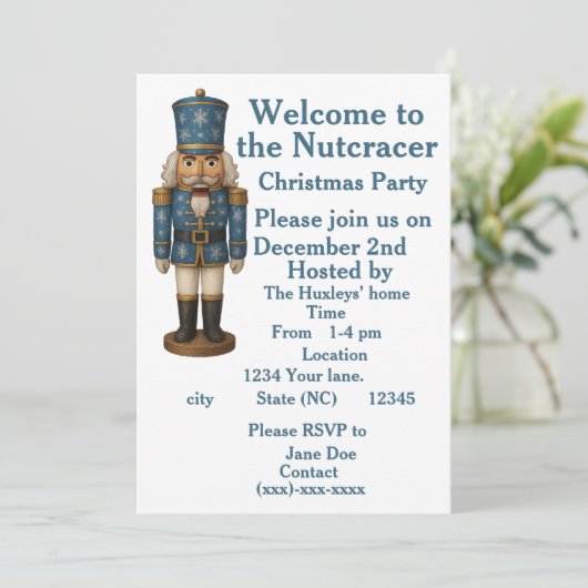 welcome to the nutcracker Christmas invitation 招待状 (スタンド正面)