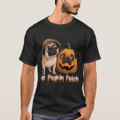 Welcome to the Pugkin Patch – Funny Halloween Pug Tシャツ (正面)
