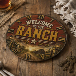 Welcome to the Ranch Rustic Western Farmhouse ペーパープレート
