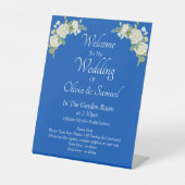 Welcome to the Wedding Cobalt Blue White Roses 台座サイン (正面)