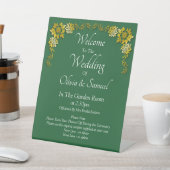 Welcome to the Wedding Emerald Green & Gold 台座サイン (インサイチュ)