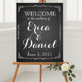 welcome to the wedding of print sign chalkboard ポスター